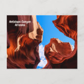 アンテロープキャニオンアリゾナビューティフルスカイビュー ポストカード (正面)