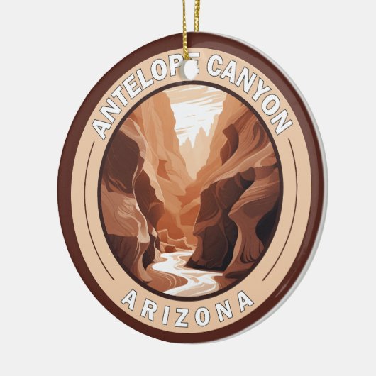 アンテロープキャニオンアリゾナレトロバッジ セラミックオーナメント (左)