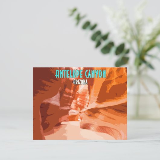アンテロープキャニオンページアリゾナヴィンテージフラットカード (スタンド正面)