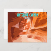 アンテロープキャニオンページアリゾナヴィンテージフラットカード (正面/裏面)