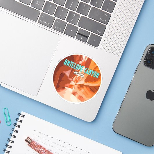 アンテロープキャニオンページアリゾナヴィンテージ シール (ノートパソコンとiPhone)