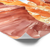 アンテロープキャニオンレッドロックウォーター色 ポスター (角)