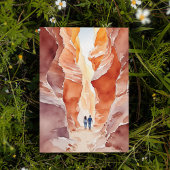 アンテロープキャニオン水彩絵葉書 招待状