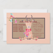 アンテロープユーモアのあるのクリスマスの持ち帰り夕食 招待状 (正面)