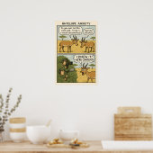 アンテロープ不安漫画-自然ドキュメンタリーユーモア ポスター (キッチン)