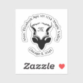 アンテロープ名差出人住所クラシックラウンドステッキ シール (シート)