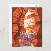 アンテロープ渓谷アリゾナ旅行ポスター ポストカード (正面/裏面)