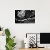 アンテロープ渓谷ブラック&ホワイト写真アート ポスター (ホームオフィス)