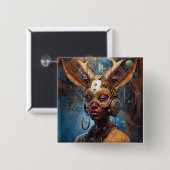 アンテロープ・ヘアドスSFサイバパンク 缶バッジ (正面&裏面)