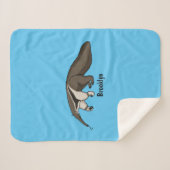 アンテータハッピートゥーンイラストレーション シェルパブランケット (正面(横))