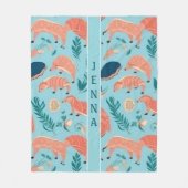 アンテータパステルカラフルカスタム フリースブランケット (正面)