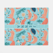 アンテータパステルカラフルカスタム フリースブランケット (正面(横))