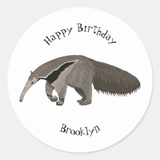 アンテータートゥアのイラストレーション ラウンドシール (正面)