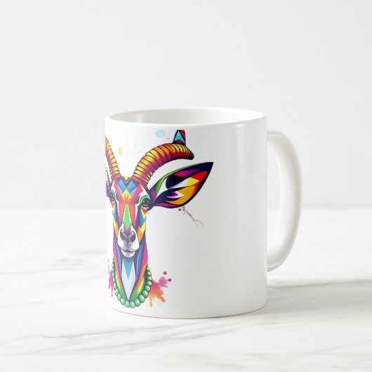 アンテ鮮やかロープスピリット – ビーズのネックレスアート コーヒーマグカップ (正面右)