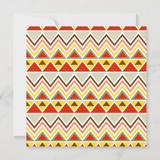 アンデアステカストライバル山脈三角形シェブロン 招待状 (裏面)