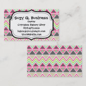 アンデアステカストリバルマウンテンシェブロンジグザグ 名刺 (正面/裏面)