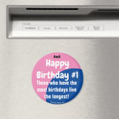 アンディハッピーバースデー#1ガールマグネット マグネット (インサイチュ (食洗機))