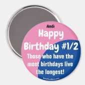 アンディハッピーバースデー#1/2ガールマグネット マグネット (正面/裏面)