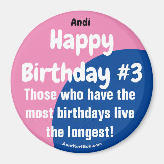 アンディハッピーバースデー#3ガールマグネット マグネット