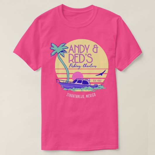 アンディレッズ魚釣りシャルターズジワタンジョメキシコ Tシャツ (デザイン正面)