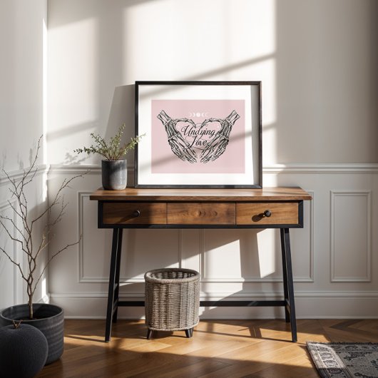 アンディンラブゴシックゴシックスケルトンハンズハート ポスター