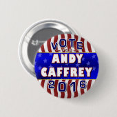 アンディーCaffreyの大統領2016年の選挙民主党員 缶バッジ (正面&裏面)