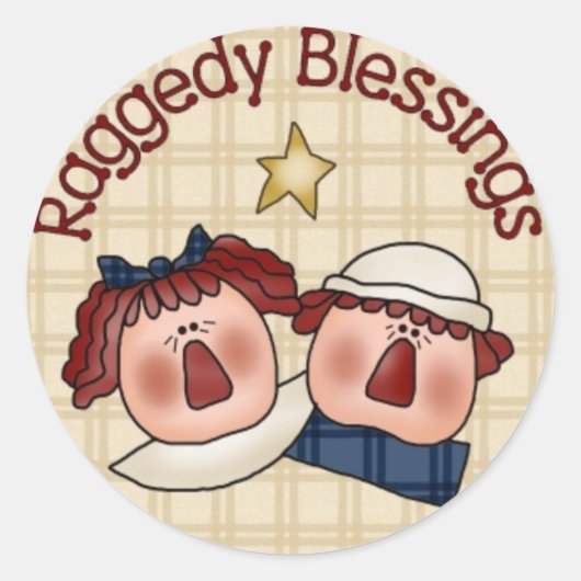 アンディ初期のカントリーステッカー ラウンドシール (正面)