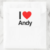 アンディ大好き 長方形シール (バッグ)