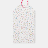 アンディ紙吹雪水色ドットギフトラベル ギフトタグ (裏面)