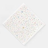 アンディ紙吹雪水色ドットペーパーナプキン (コーナー)