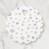 アンディ紙吹雪水色ドットメッセージカード フェイバータグ (裏面)