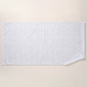 アンディ紙吹雪水色ドット ビーチタオル (正面)