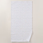 アンディ紙吹雪水色ドット ビーチタオル (正面)