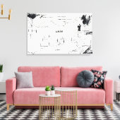 アンディ・ウォーホル – 東ソ連ミサイル基地の地図 キャンバスプリント (インサイチュ (リビング))