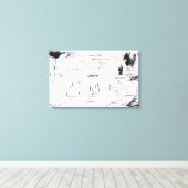 アンディ・ウォーホル – 東ソ連ミサイル基地の地図 キャンバスプリント (インサイチュ (ウッドフロア))