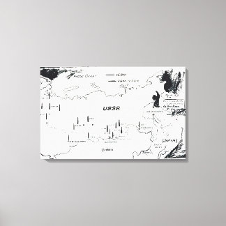 アンディ・ウォーホル – 東ソ連ミサイル基地の地図 キャンバスプリント