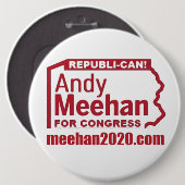 アンディ・ミーハン連邦共和国の缶!ロゴ 缶バッジ (正面&裏面)