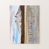 アンデスのピンクのフラミンゴ ジグソーパズル (縦)