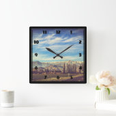 アンデスの風光明媚な山景色 スクエア壁時計 (ホーム)