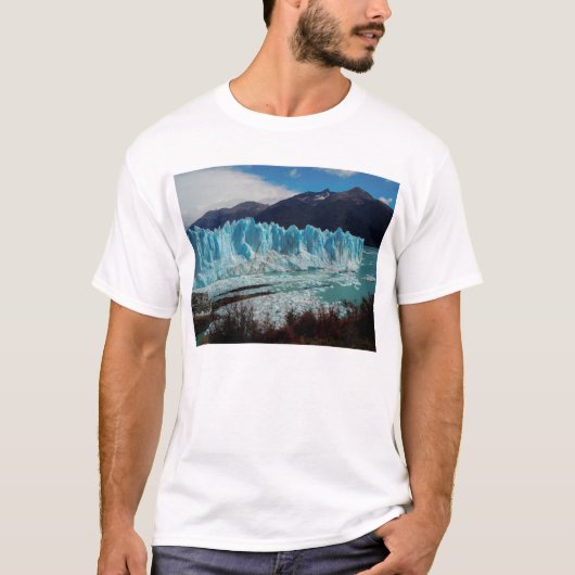 アンデスのPeritoモレノの氷河前部 Tシャツ (正面)