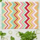 アンデスアステカトバルマウンテンズシェブロンフィエスタジガグ キッチンタオル (折り畳み)