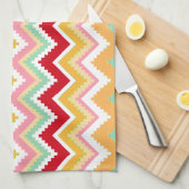 アンデスアステカトバルマウンテンズシェブロンフィエスタジガグ キッチンタオル (四つ折り)