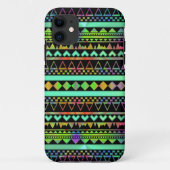アンデスアステカトバル先住民幾何学的タイダイネオン Case-Mate iPhoneケース (裏面)