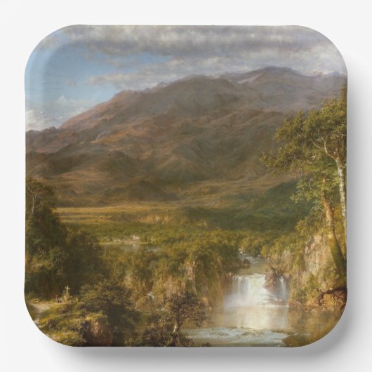 アンデスハート（南米の風景） ペーパープレート (正面)