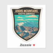 アンデスマウンテンズサウスアメリカトラベルアートヴィンテージ シール (シート)