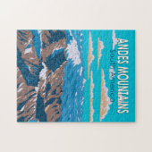 アンデスマウンテンズサウスアメリカトラベルアートヴィンテージ ジグソーパズル (横)