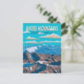 アンデスマウンテンズサウスアメリカトラベルアートヴィンテージ ポストカード (スタンド正面)