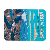 アンデスマウンテンズサウスアメリカトラベルアートヴィンテージ マグネット (横)