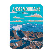アンデスマウンテンズサウスアメリカトラベルアートヴィンテージ マグネット (縦)