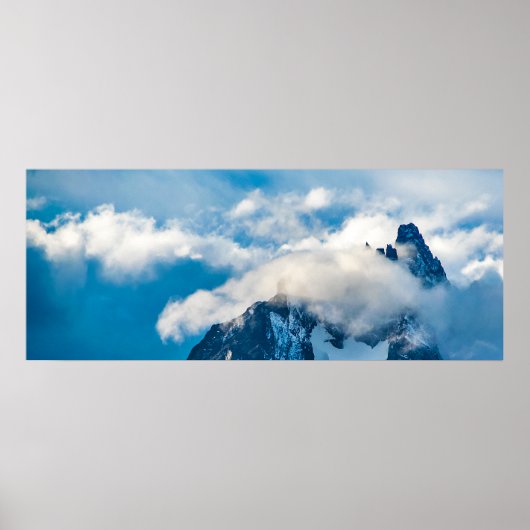 アンデス最南端の山々の風景、ウシュアイア、ar ポスター (正面)